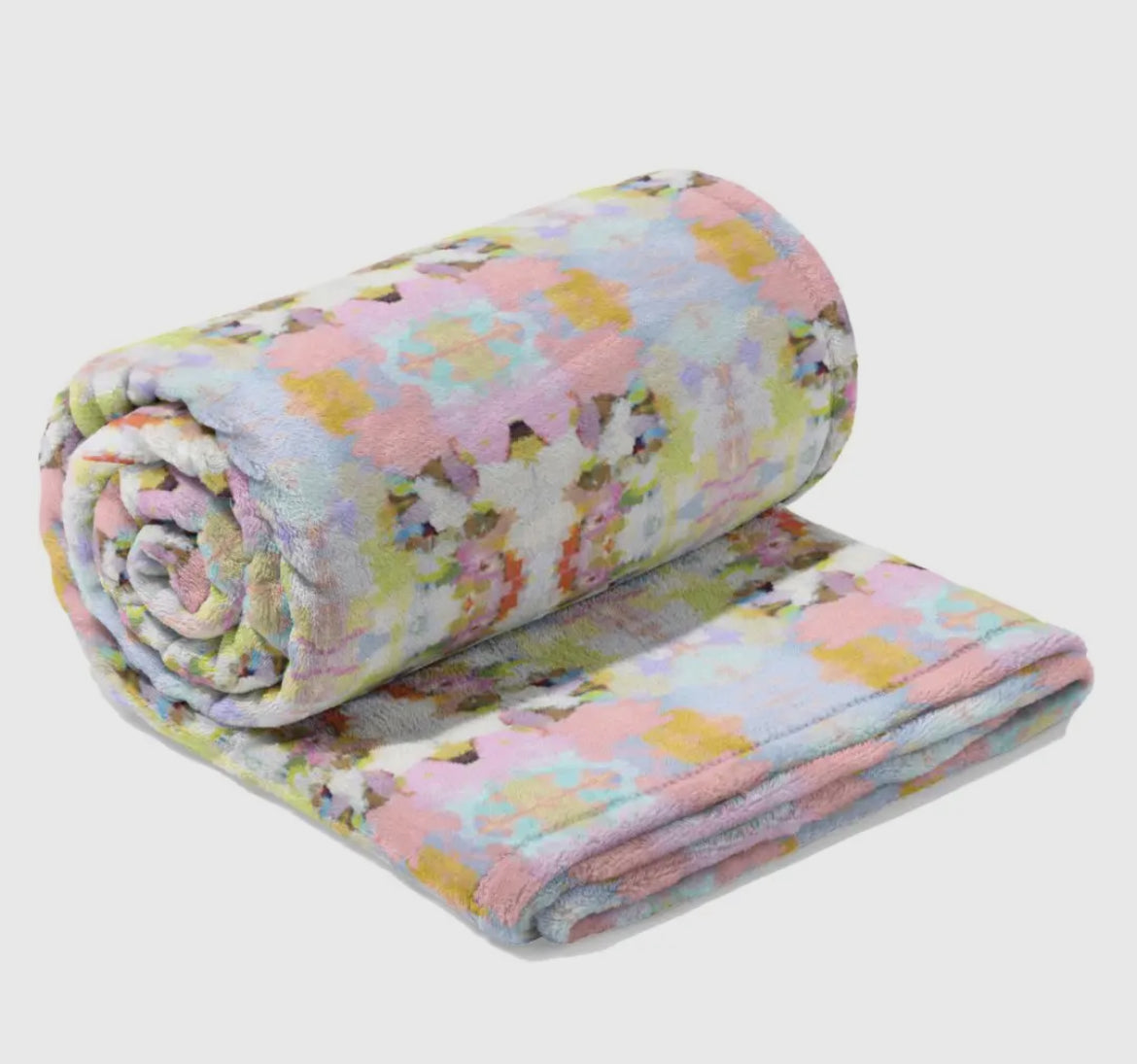 Laura Park Brooks Avenue Pink Fleece Blanket