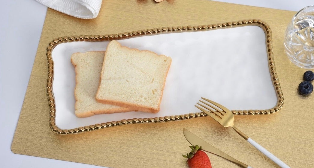 Pampa Bay Medium Rectangular Tray-Golden Salerno