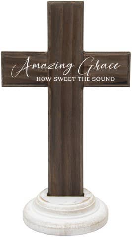 Carson Home Gifts Amazing Grace Pedestal Cross