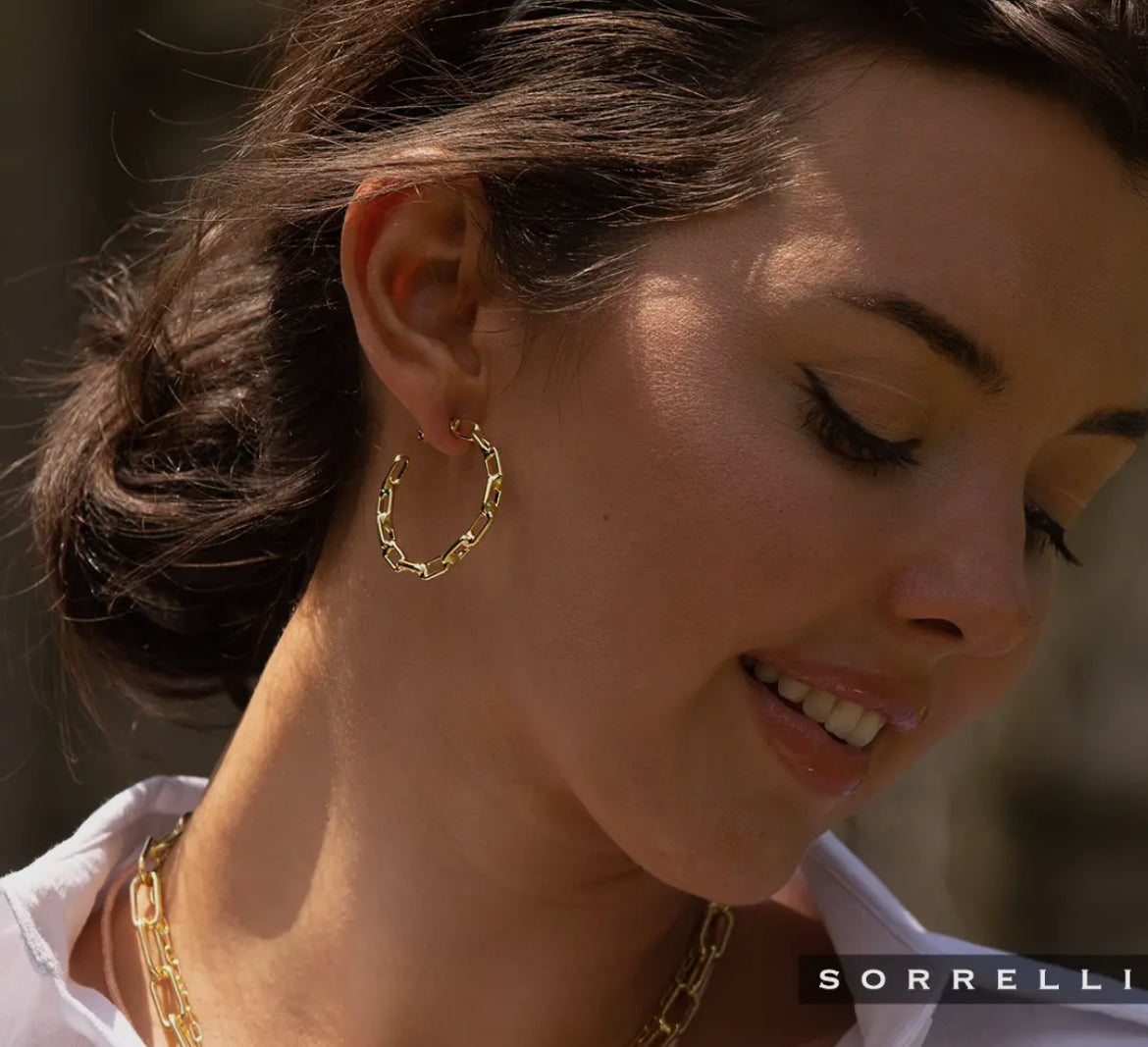 Sorrelli Chain Link Hoop Earrings