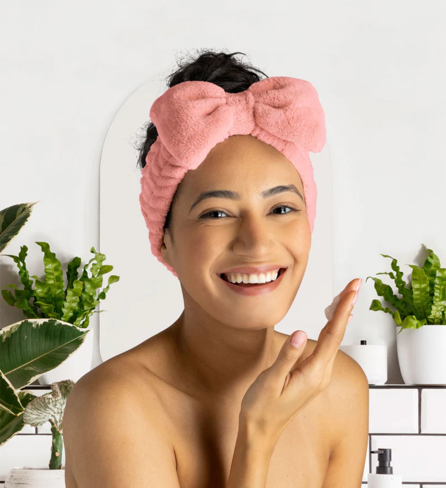 Lemon Lavender Take A Bow Plush Spa Headband