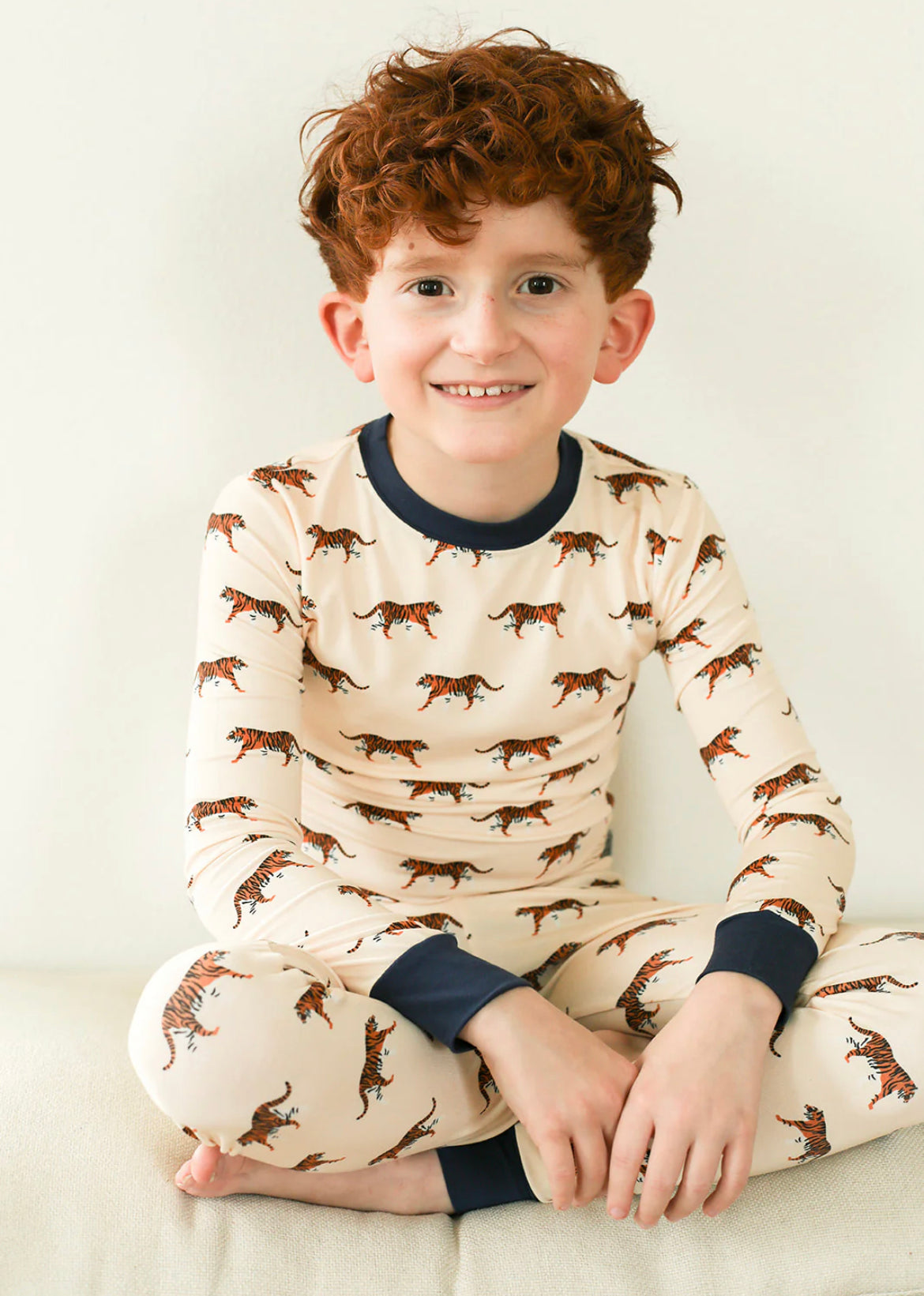 Southern Slumber Navy Tiger 2 Piece Bamboo Pajama Set
