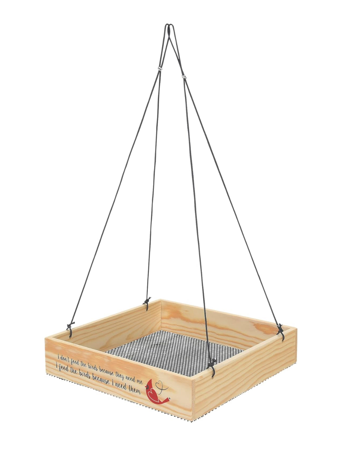 Enesco Izzy and Oliver Caring Cardinals Hanging Square Tray
Bird Feeder