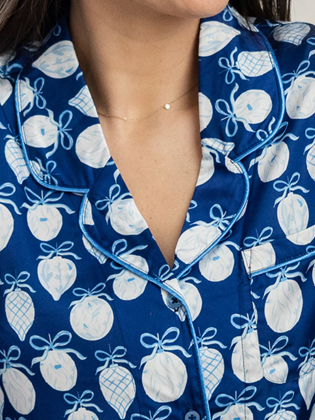 Mary Square Women's Satin Charlotte Pants Set-Twas the Night