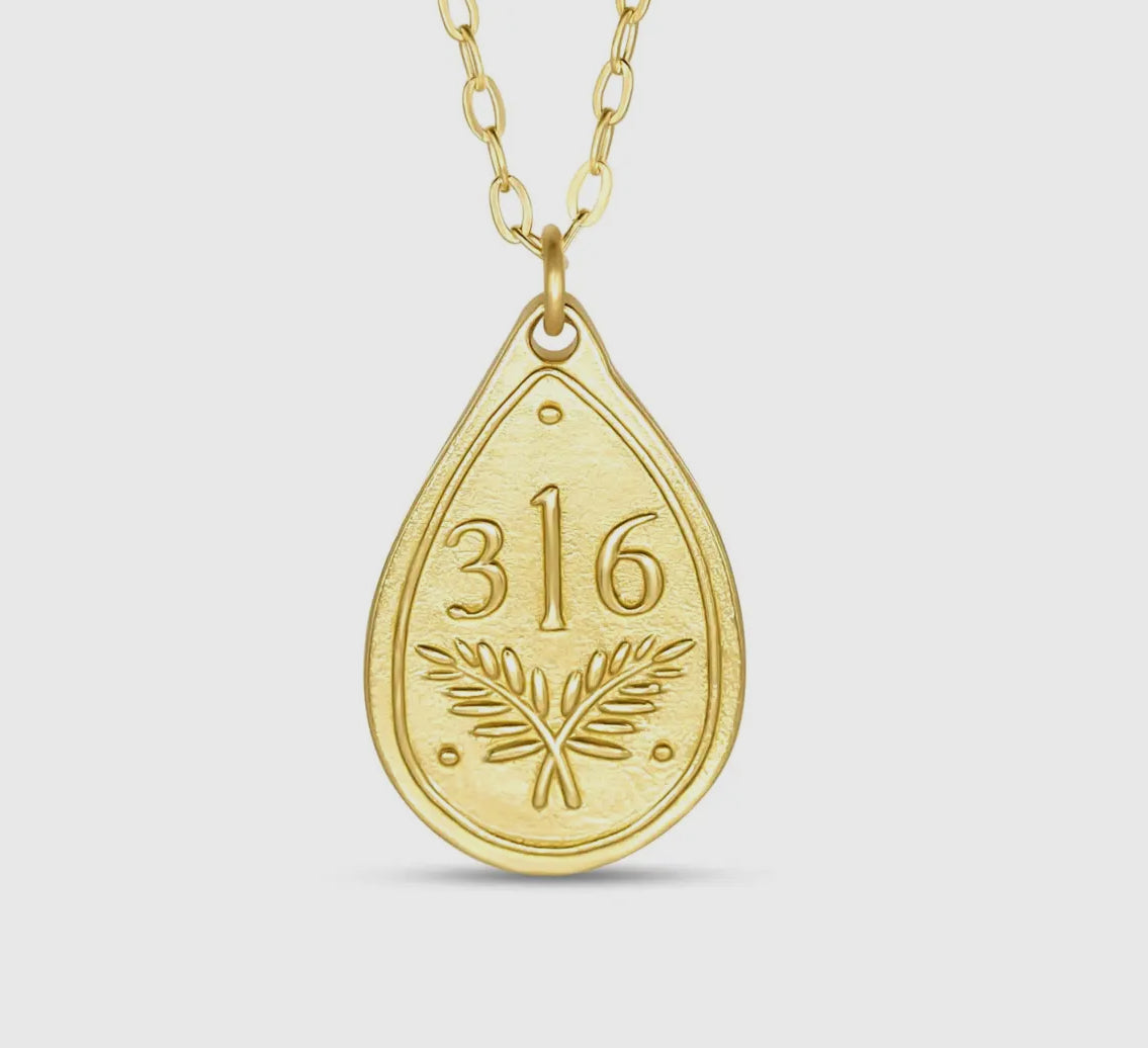 Madison Sterling Original Pendant Necklace (16") John 3:16