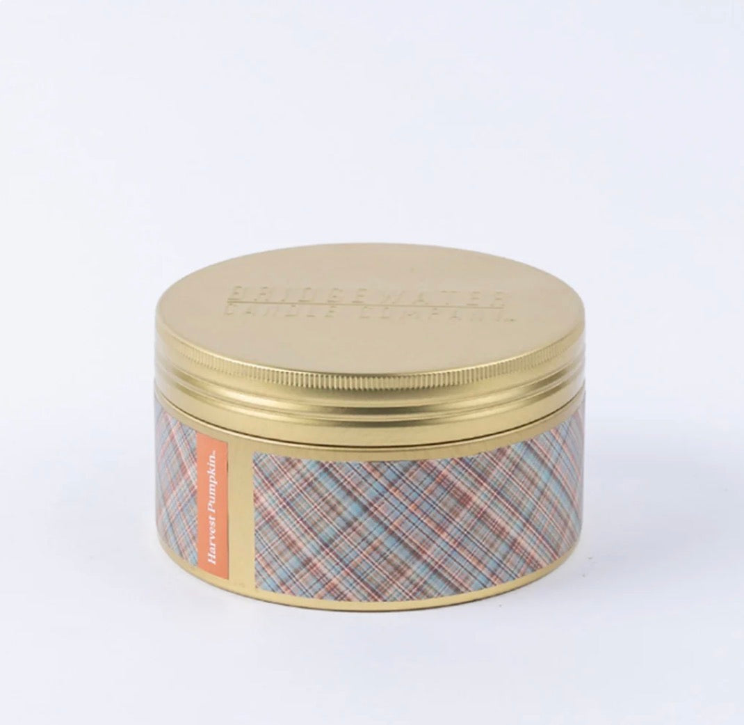 Bridgewater Candle Co. Harvest Pumpkin 3-Wick Tin Candle