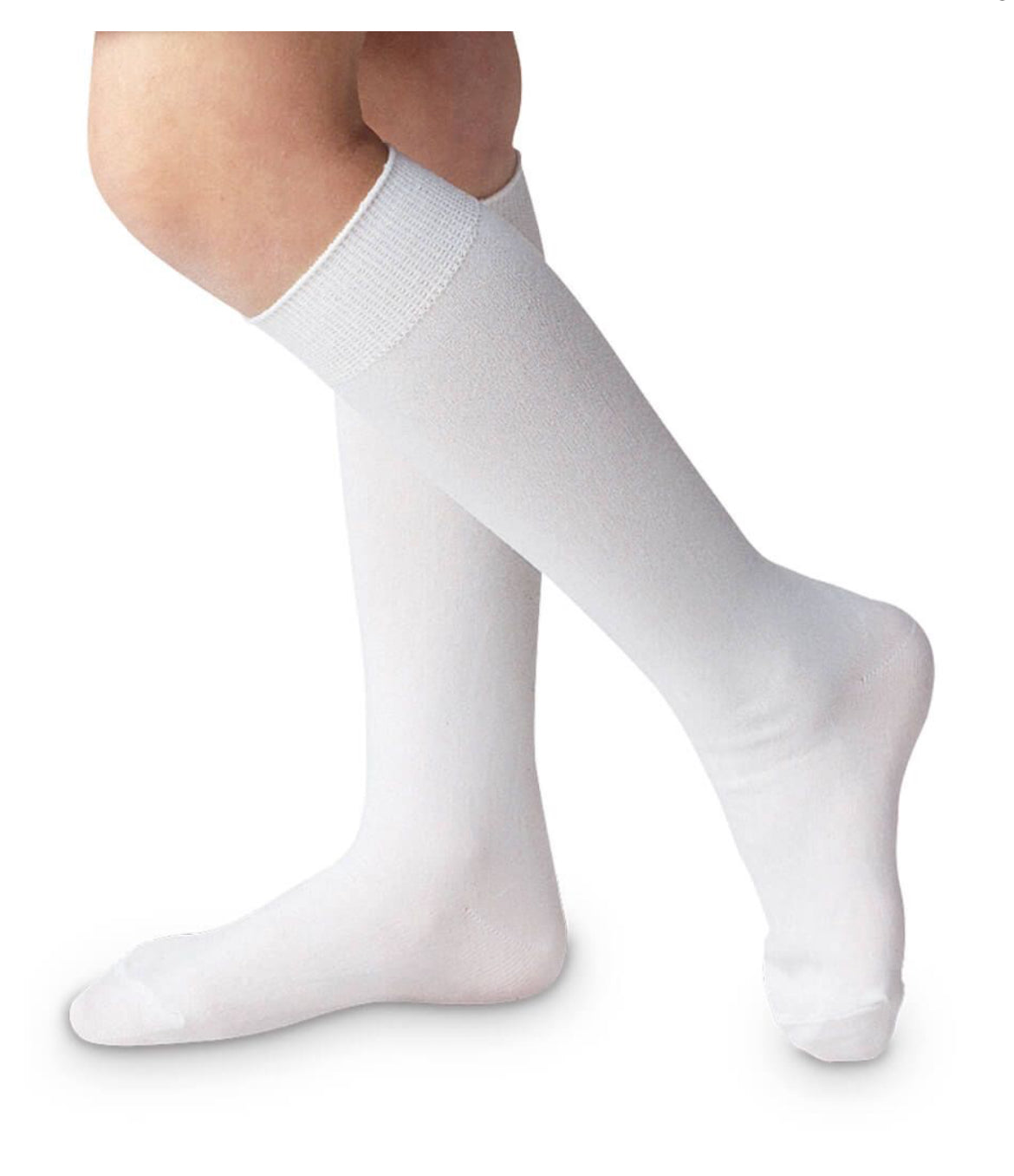 Jefferies Socks Classic White Nylon Knee High