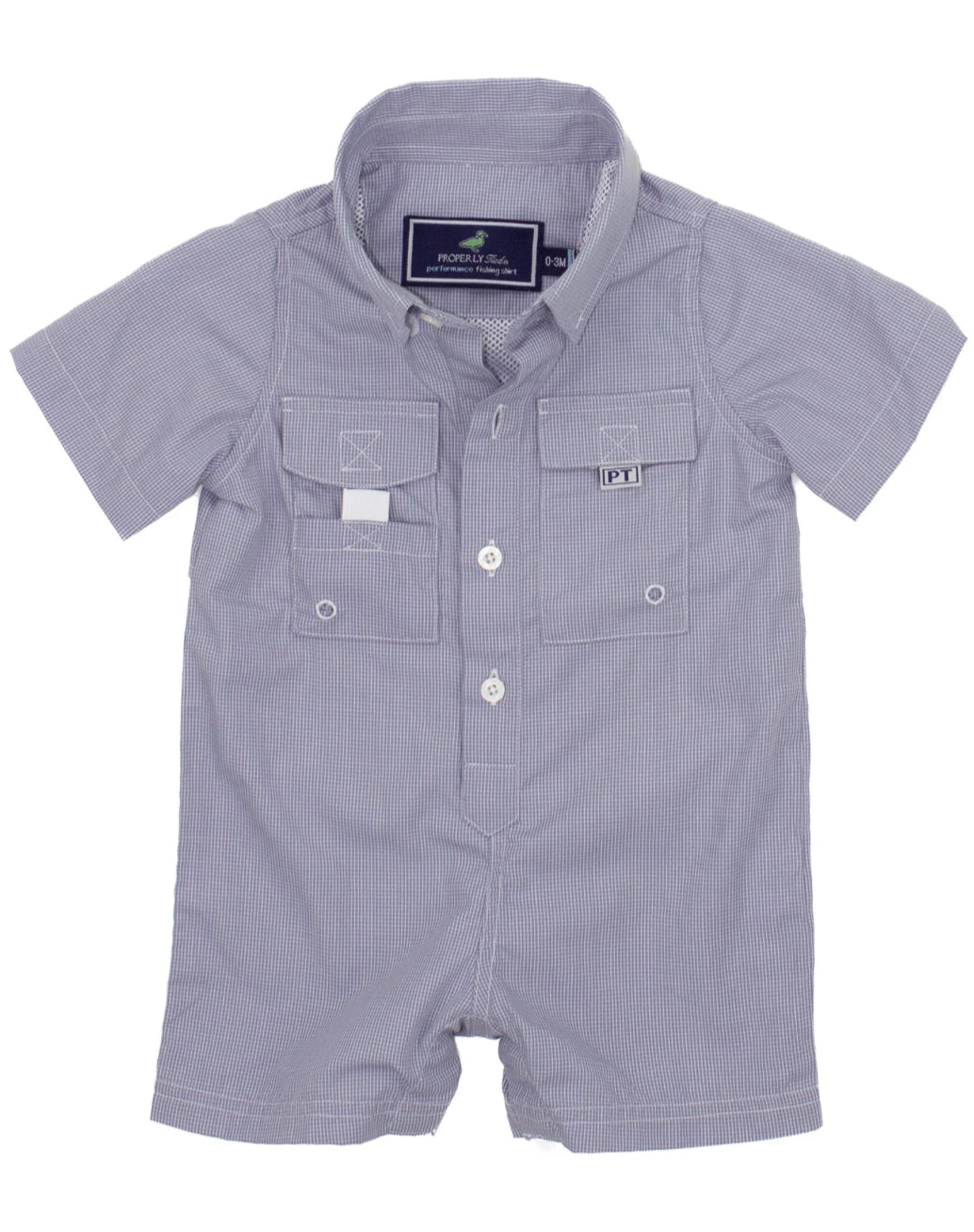 Properly Tied Baby Performance Fishing Shortall-Jet Grey