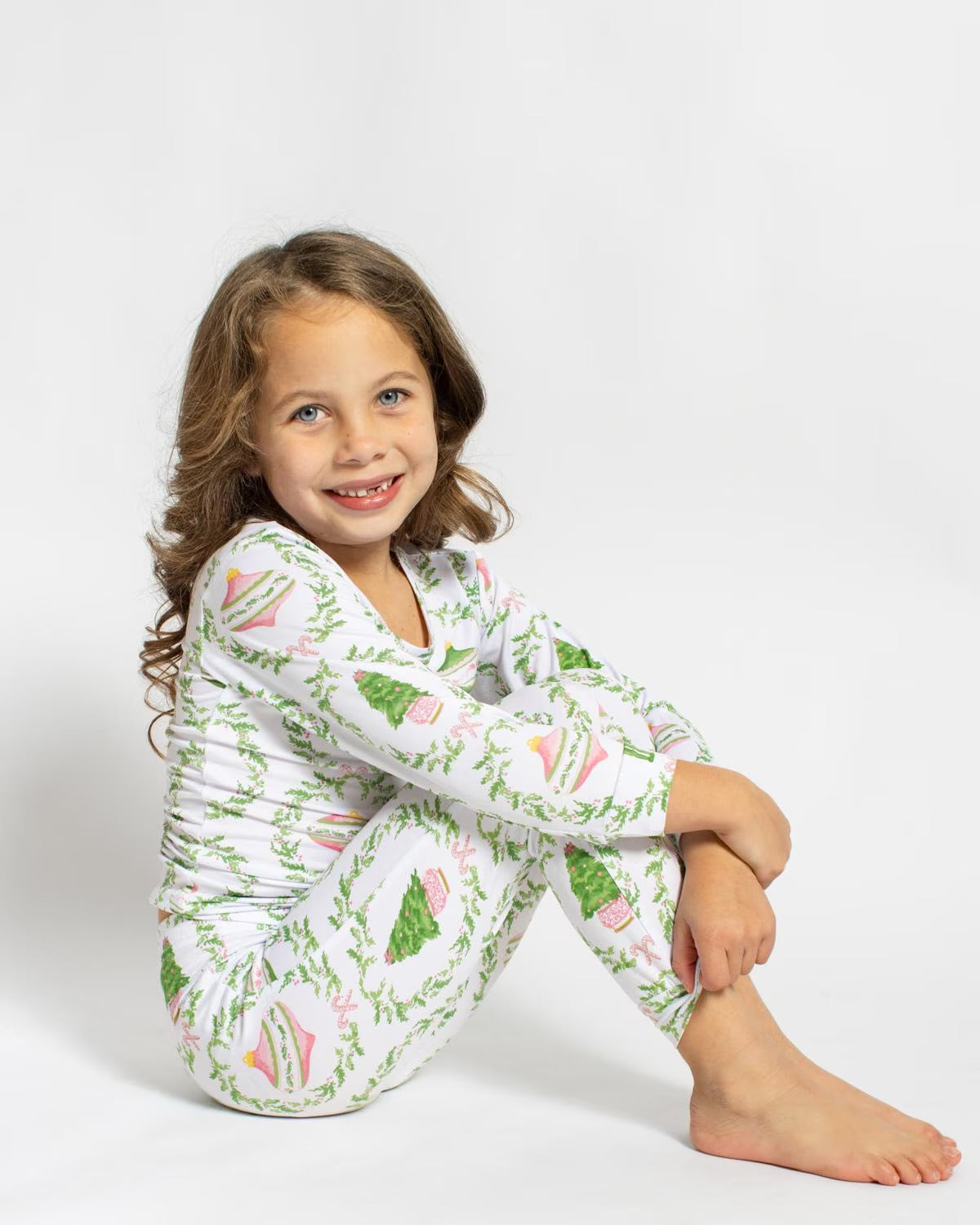 The Royal Standard Kid's Nutcracker Trellis Long Sleeve Pajamas