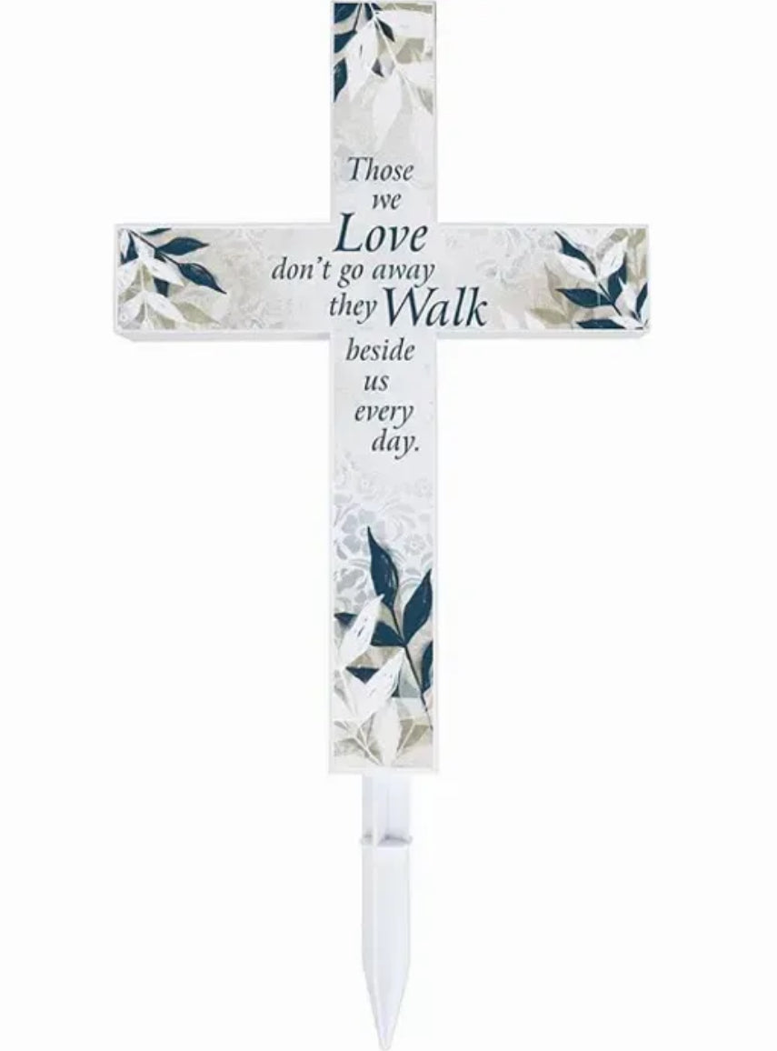 Carson Home Accents Solar Cross Stake-Walk Beside Us