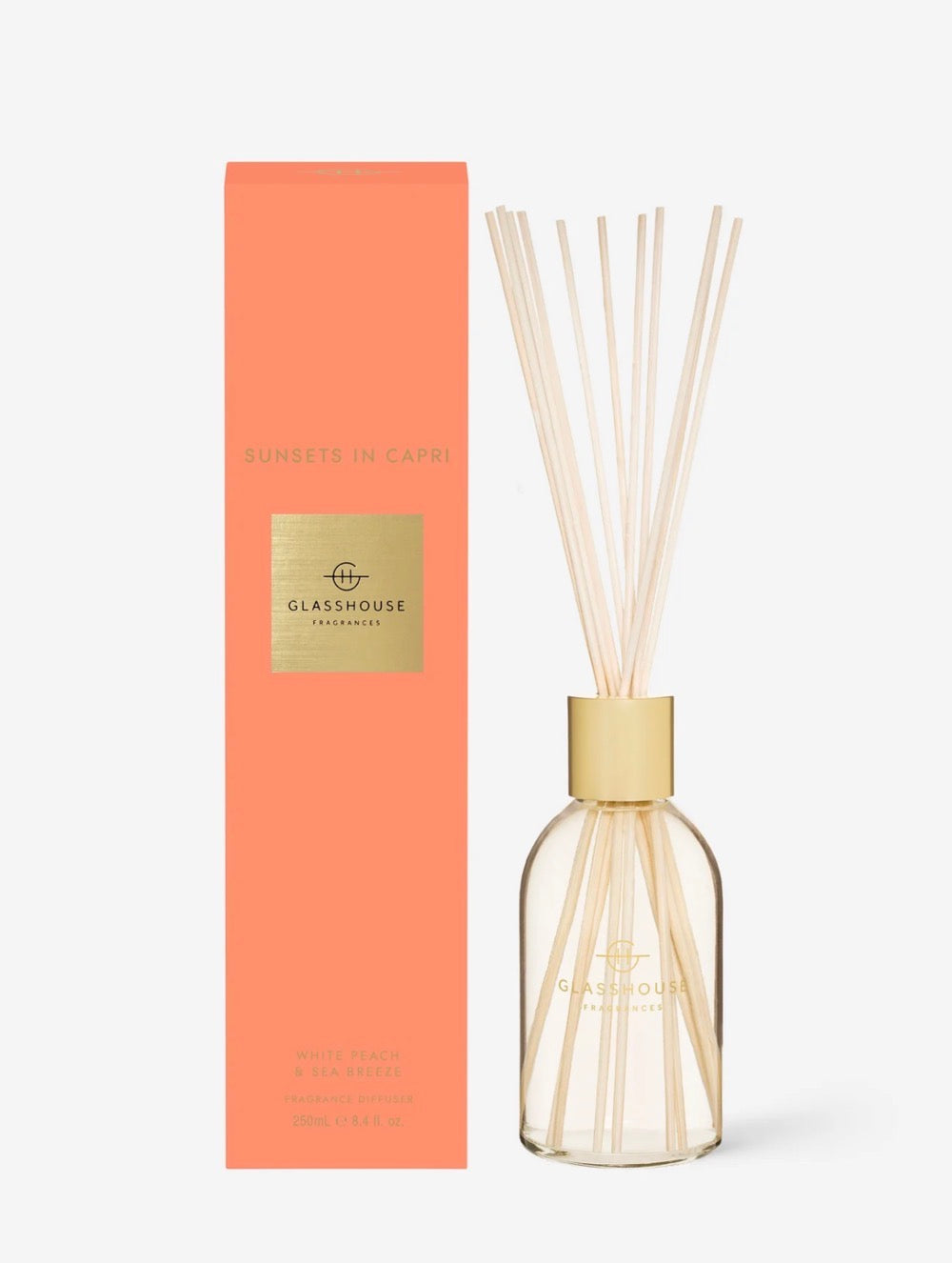 Glasshouse Fragrances 8.4 fl. oz. Fragrance Diffuser-Sunsets In Capri
