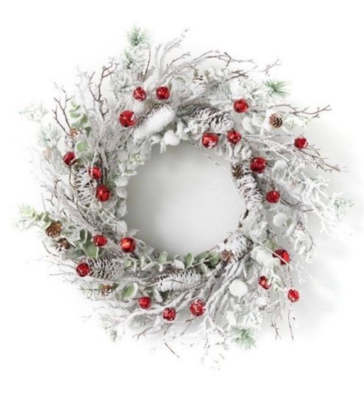 Sullivans 24” Flocked Pine & Bell Wreath