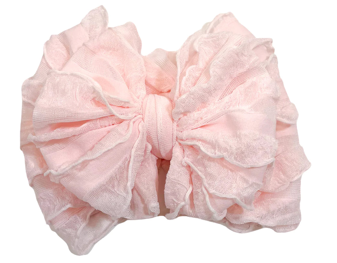 Rockin Royalty Ruffled Headband-Sweet Pink