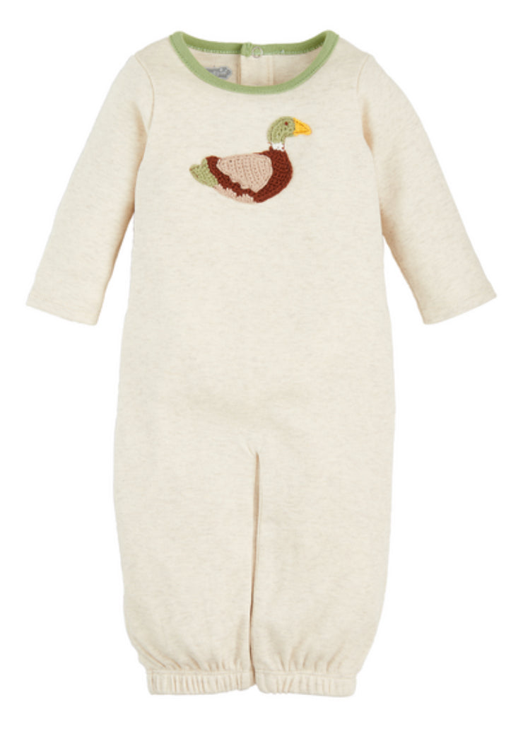 Mudpie Crochet Duck Sleeper Gown (0-3 months)