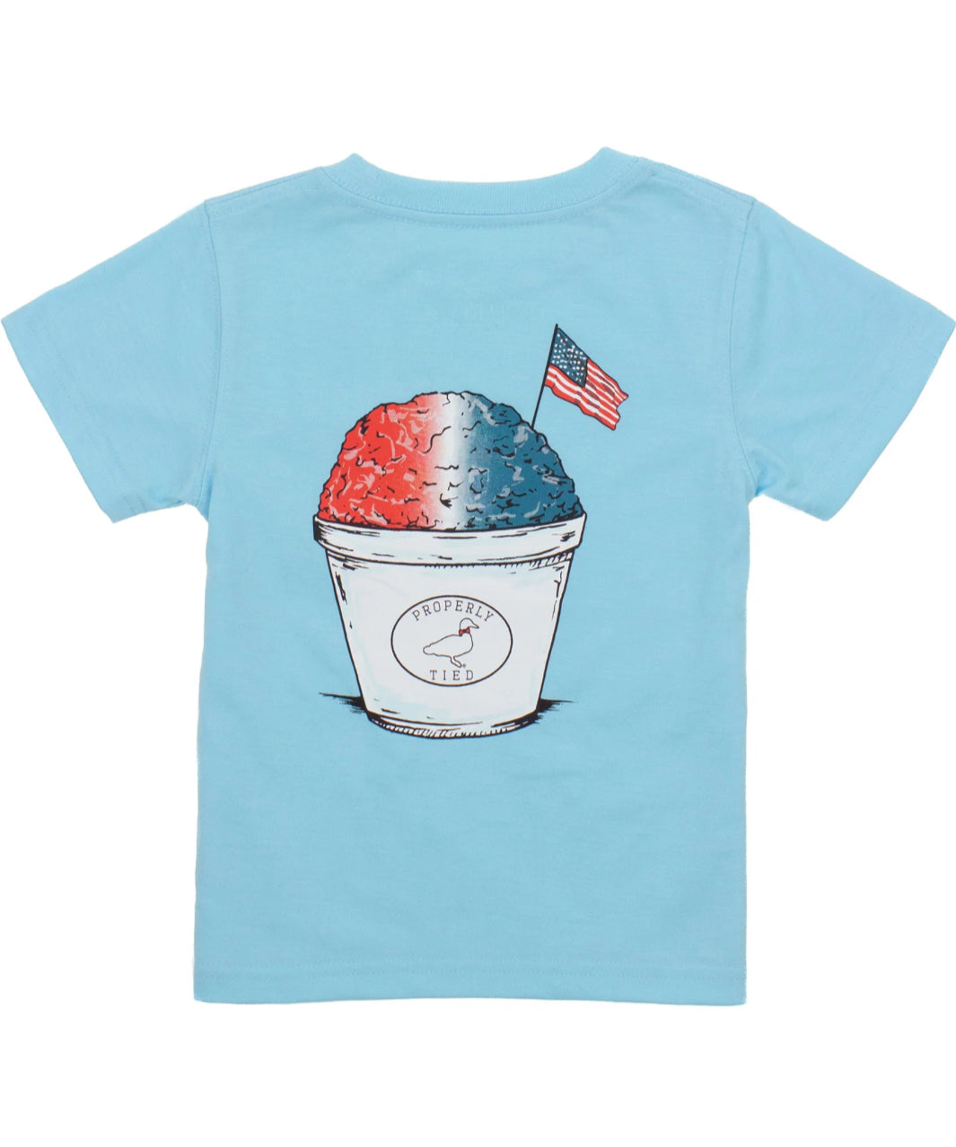 Properly Tied Baby/Boys American Chillin SS Aqua
