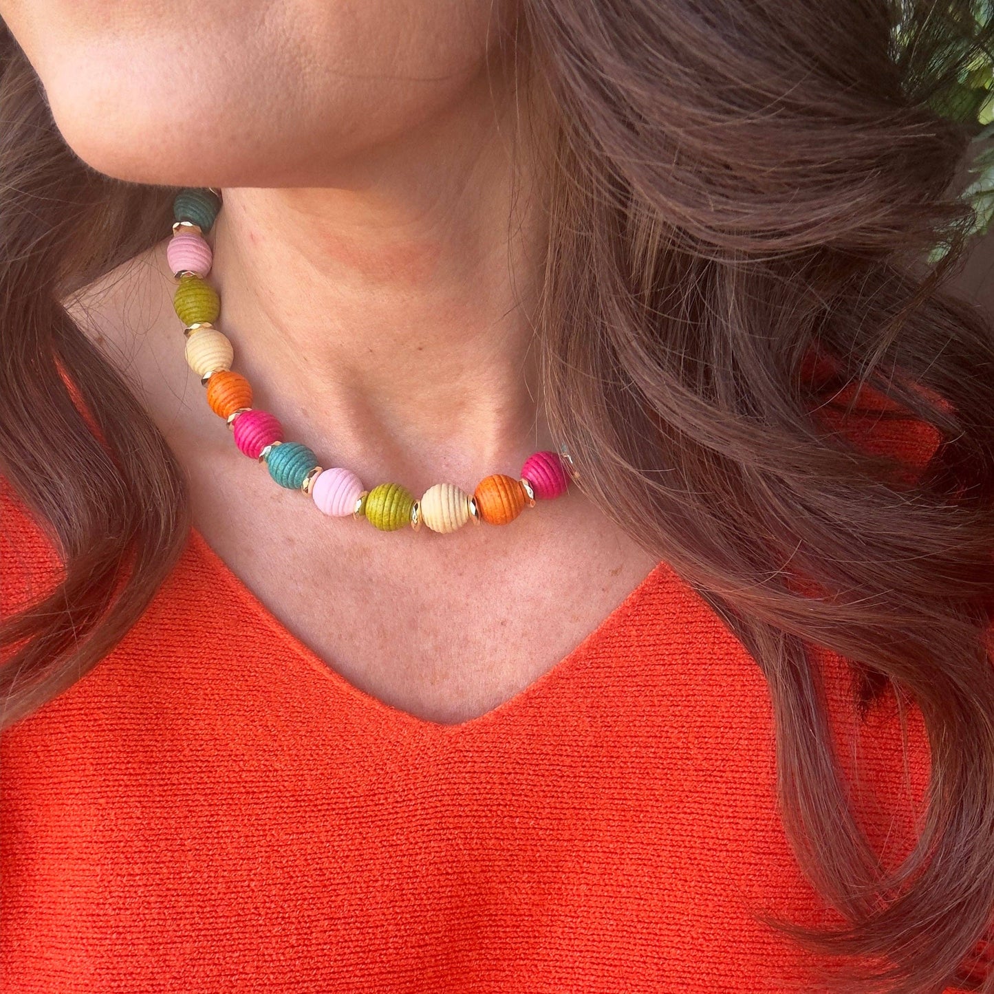 Traci’s Beads Bali Necklace-Multi