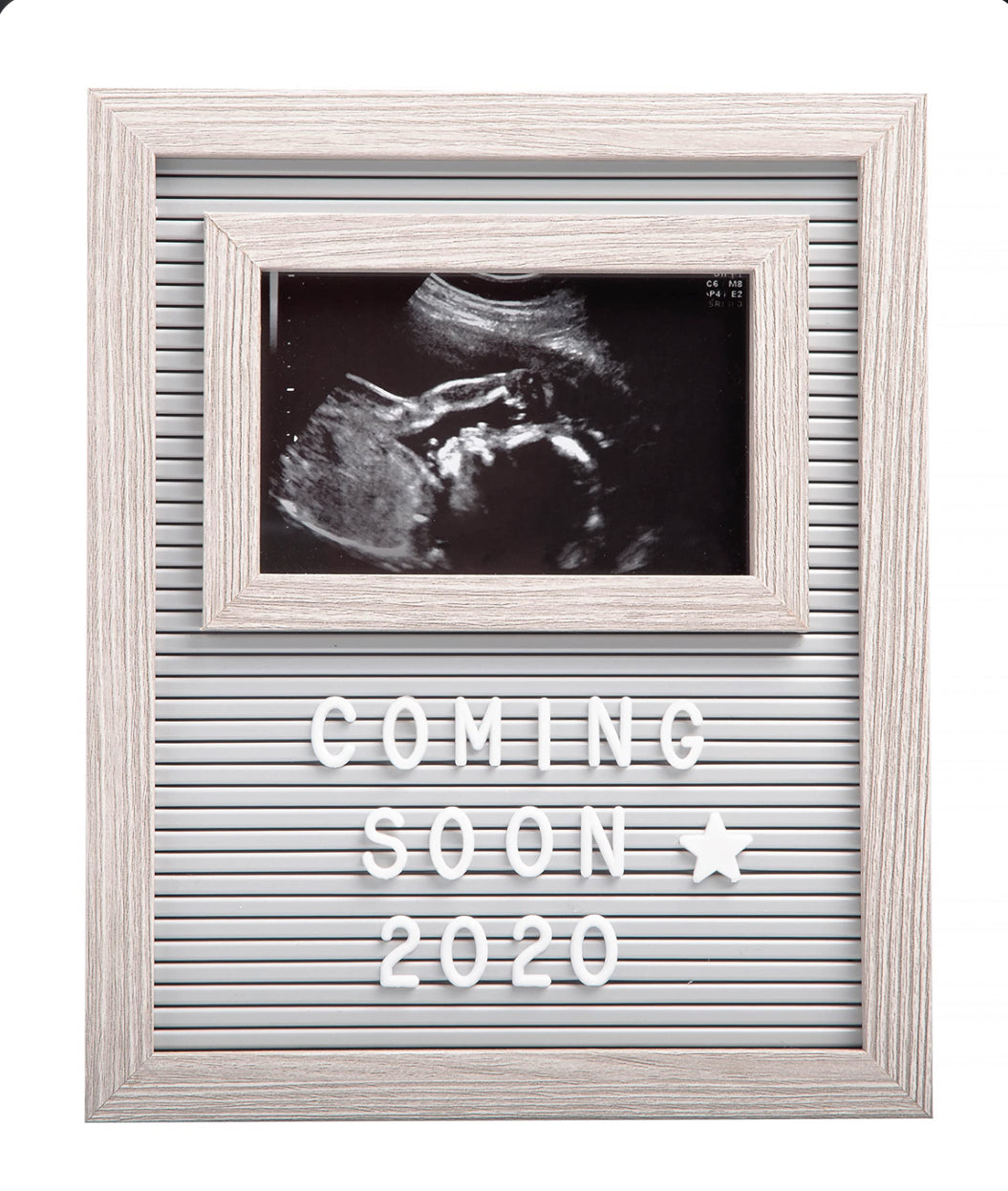 Kate & Milo Rustic Sonogram Letterboard Picture Frame