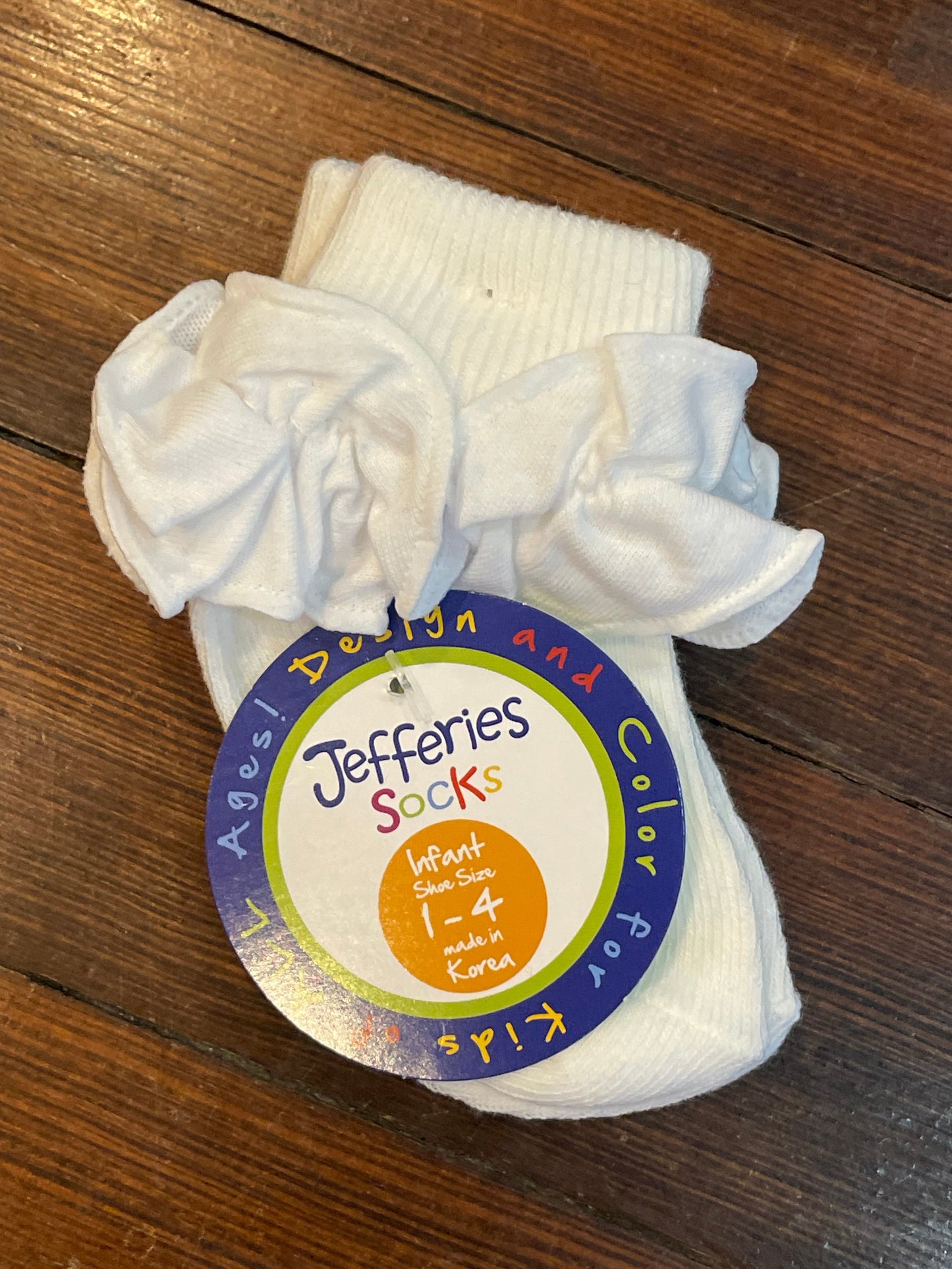 Jefferies Socks Double Ruffle Turncuff Sock (Infant)