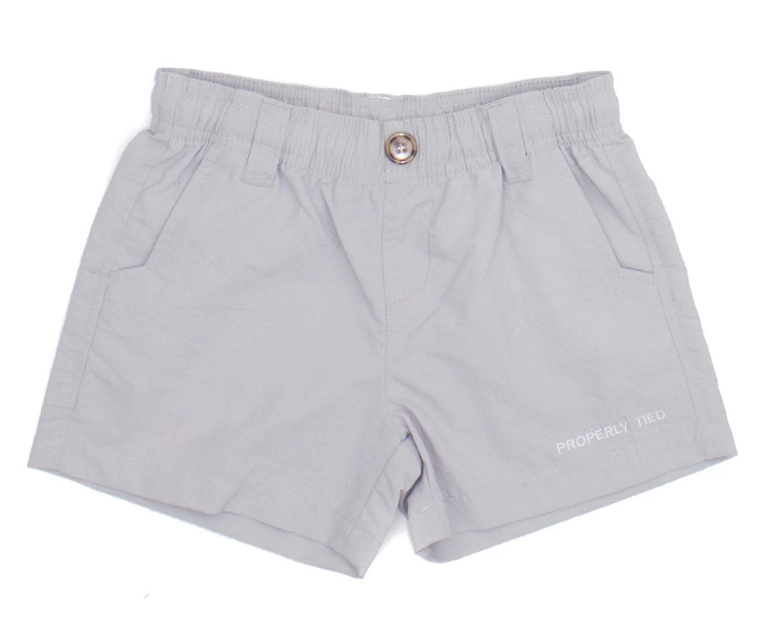 Properly Tied Baby/Boys Mallard Short-Light Grey