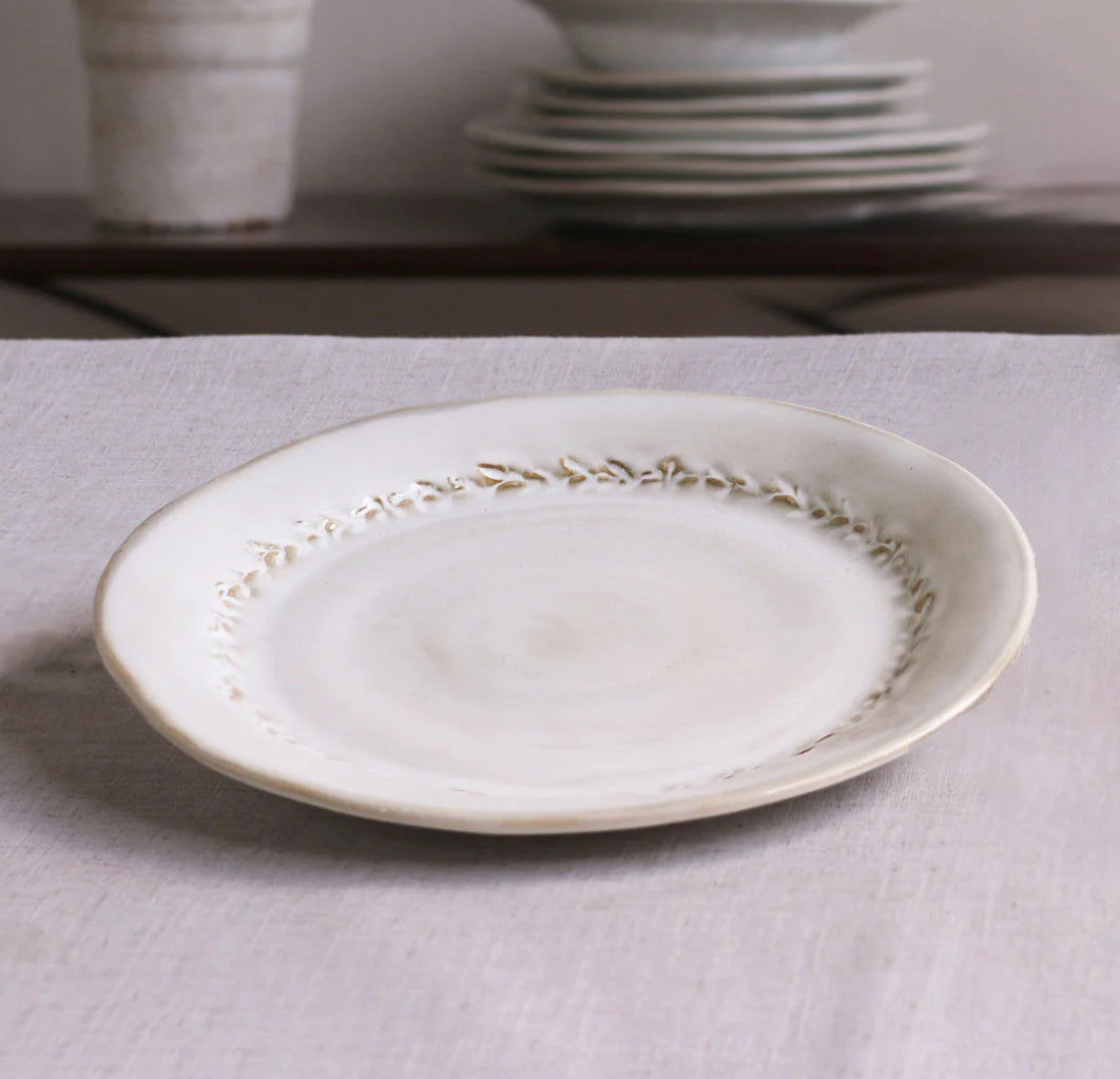 Beatriz Ball Ceramic Valentina Dinner Plate in Dusty White