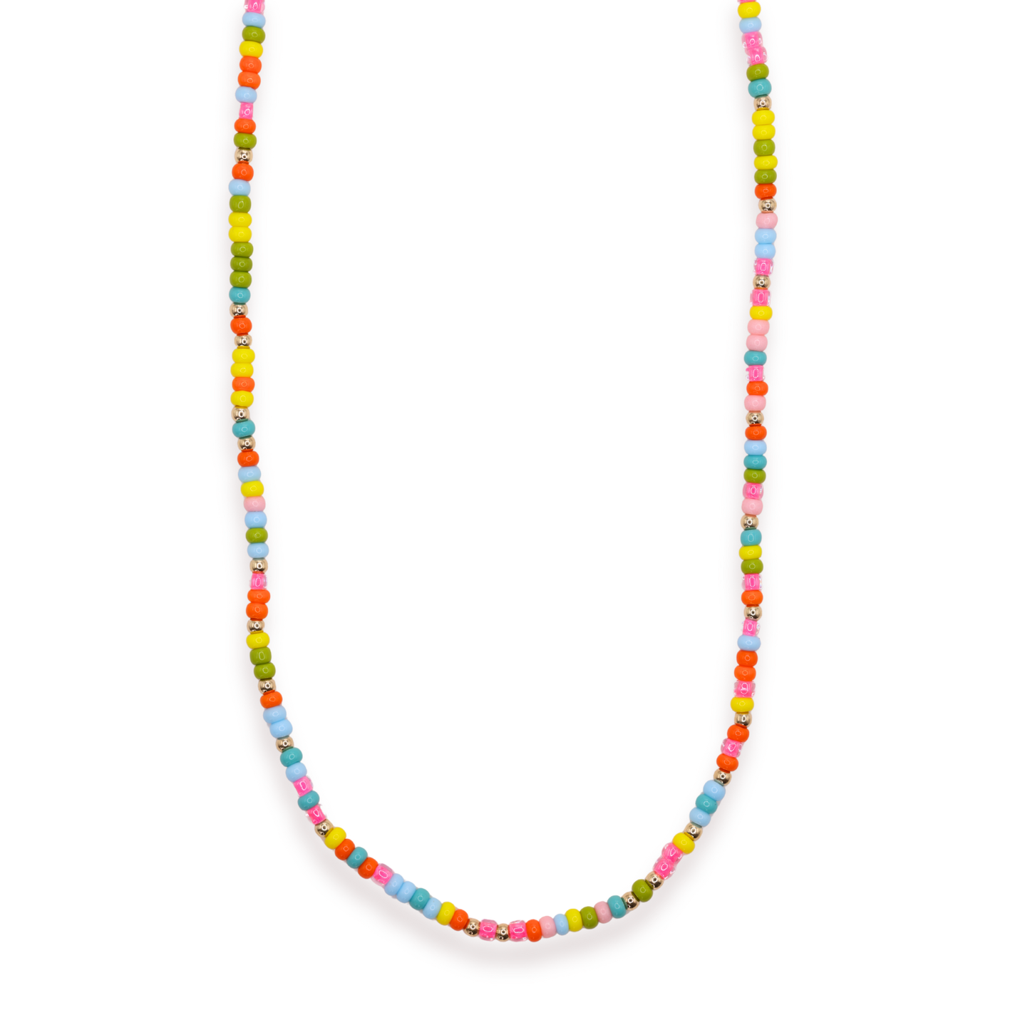 Beaded Blondes Rainbow Sprinkle Necklace-16 inch