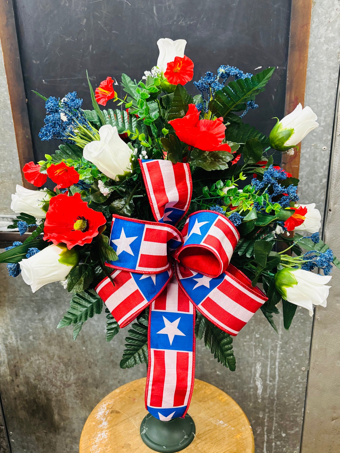 Patriotic Silk Vase Inserts