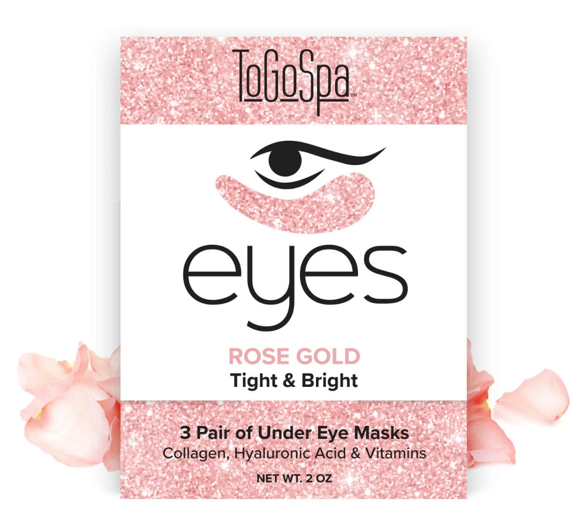 To Go Spa Under Eye Masks-Rose Gold Tight & Bright