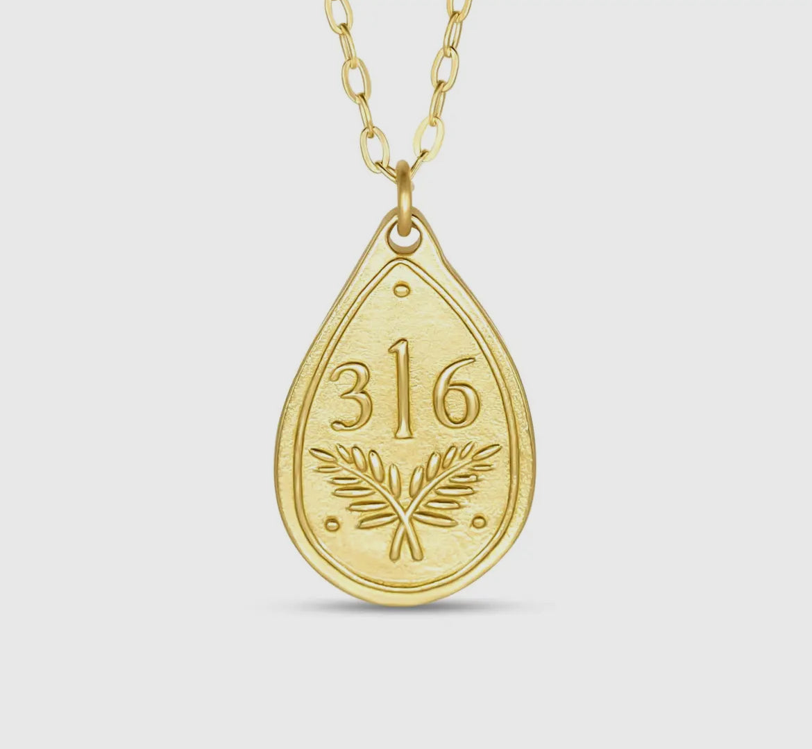 Madison Sterling Original Pendant Necklace (22") John 3:16