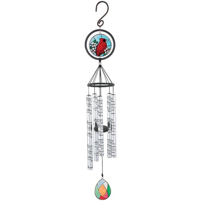 Carson Home Accents 35" Stained Glass Sonnet Chime-Heaven is Home