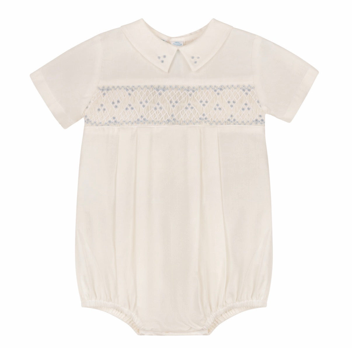 Feltman Brothers Boys Heritage Bleu Romper-Ivory
