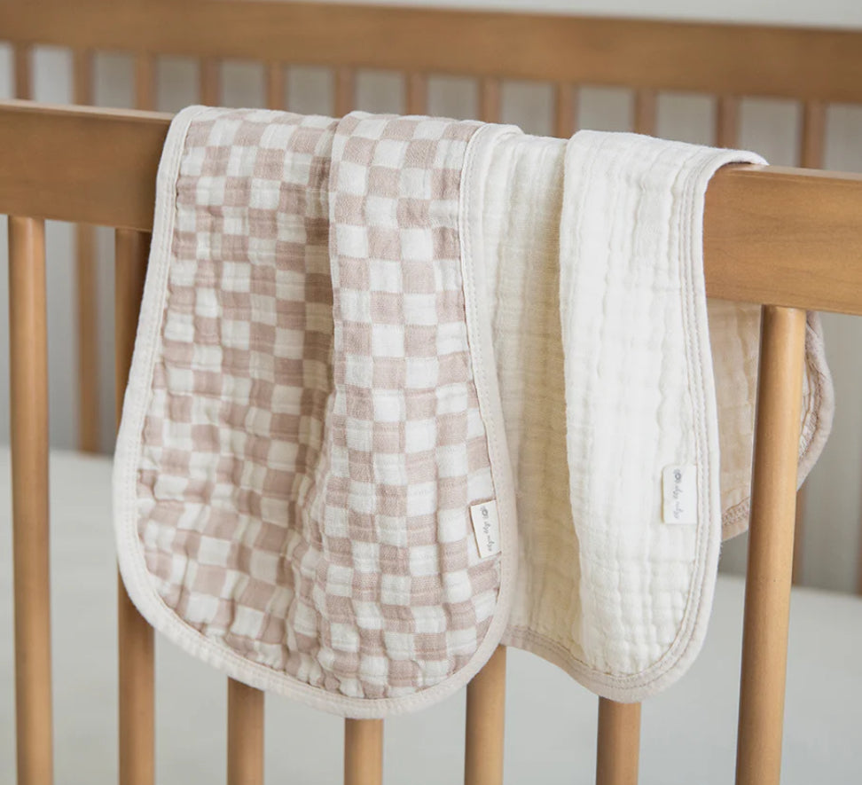 Itzy Ritzy Burp Cloths-Check Yes