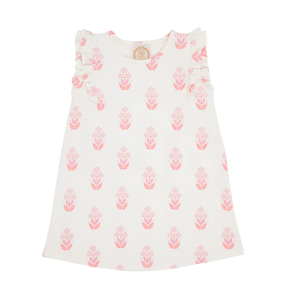 Beaufort Bonnet Ruehling Ruffle Dress-Happy Harbour Island Handblock Floral
