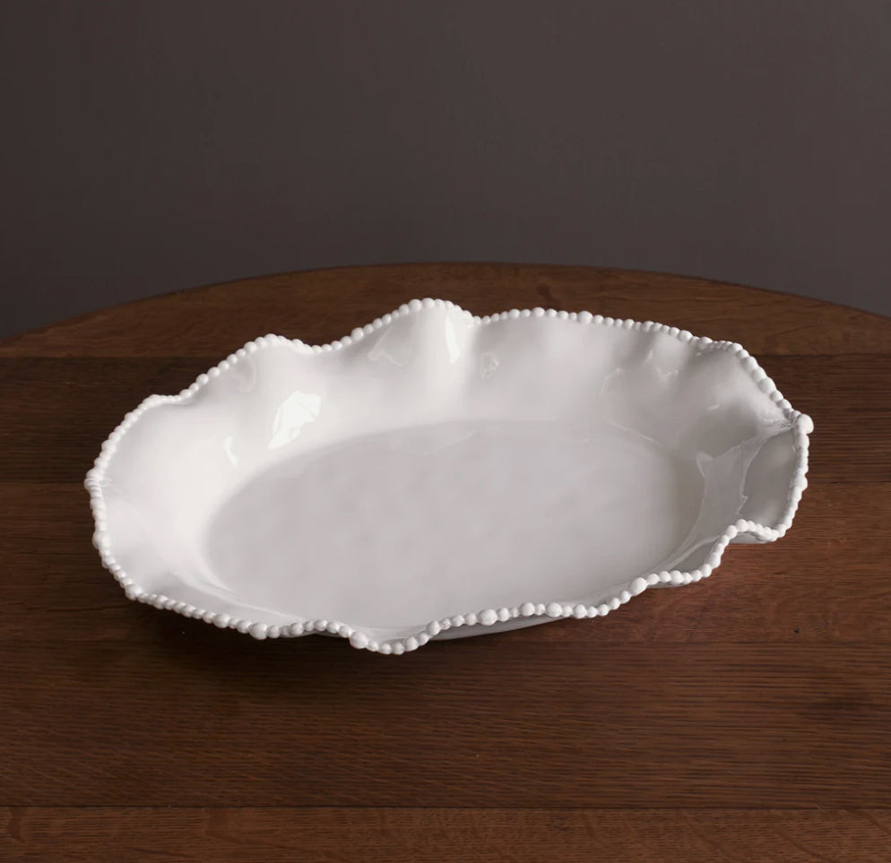 Beatriz Ball VIDA Alegria Oval Platter-White