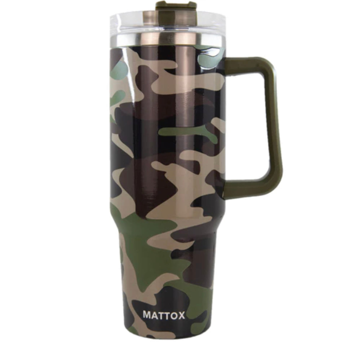 Mattox Tumbler Cup with Straw-Camo Print