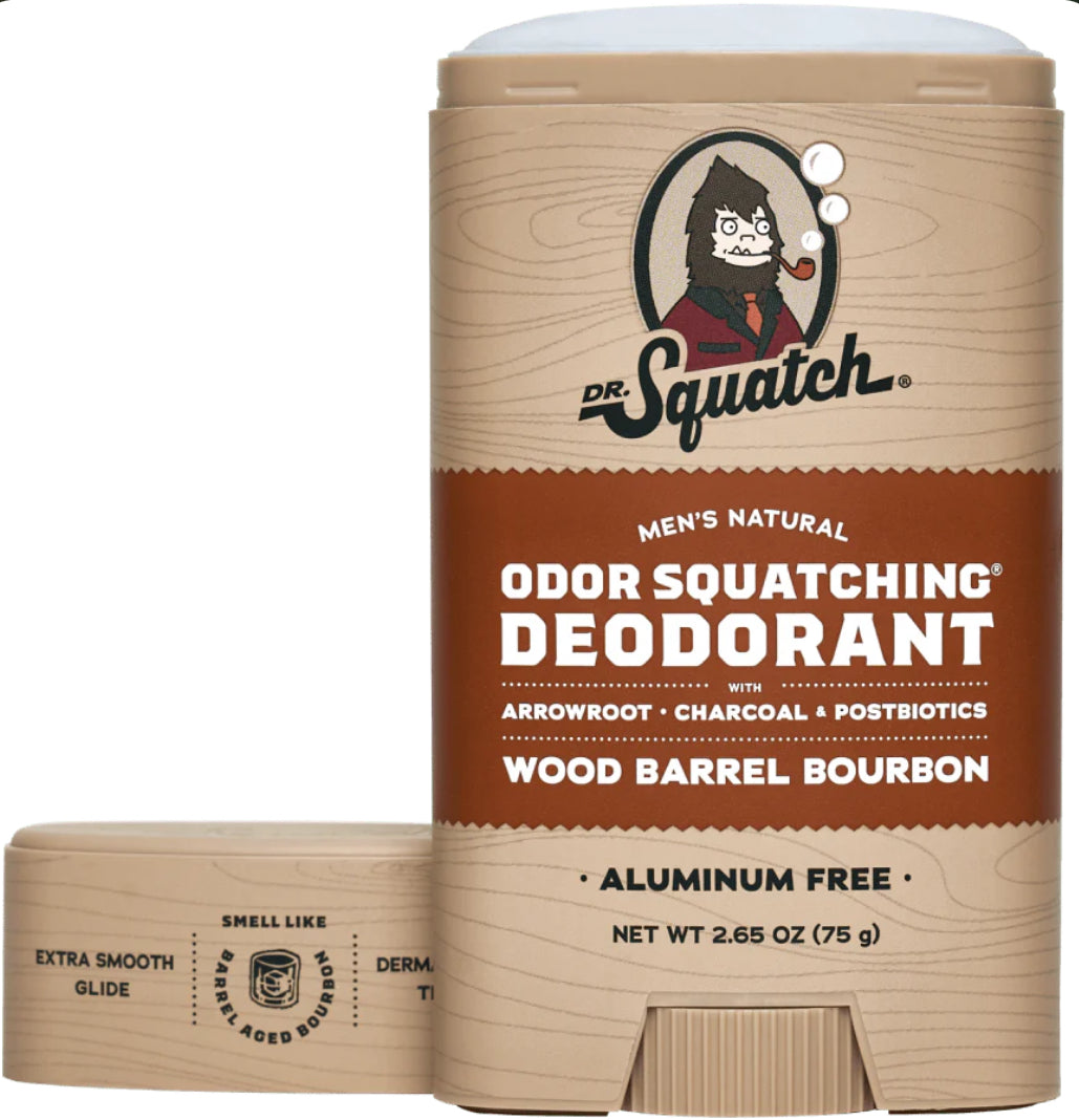 Dr. Squatch Men’s Natural Odor Squatching Deodorant-Wood Barrel Bourbon
