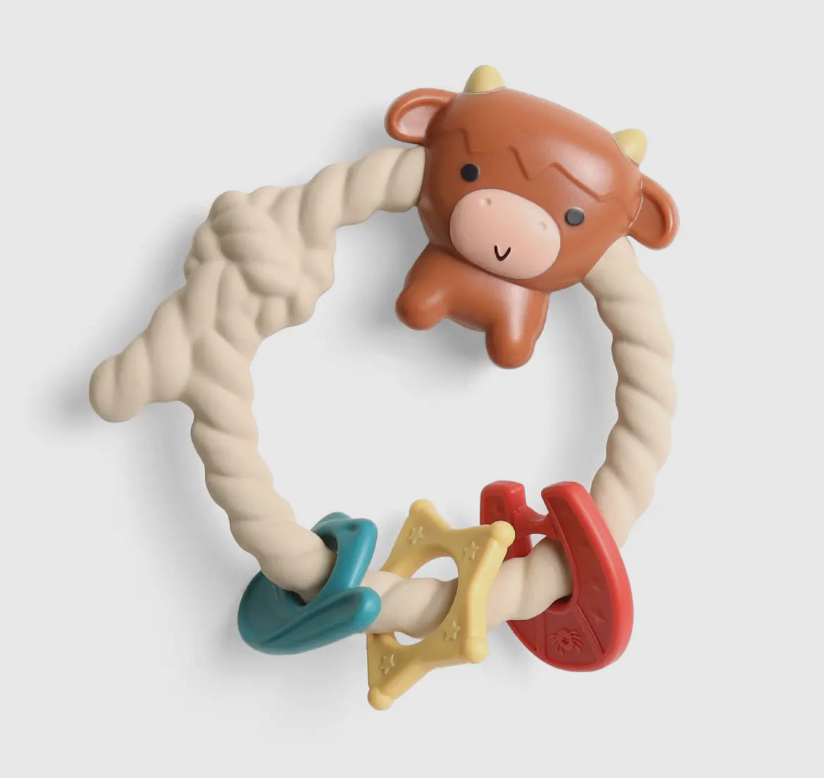 Itzy Ritzy Ritzy Rattle Silicone
Teether-Highland Cow