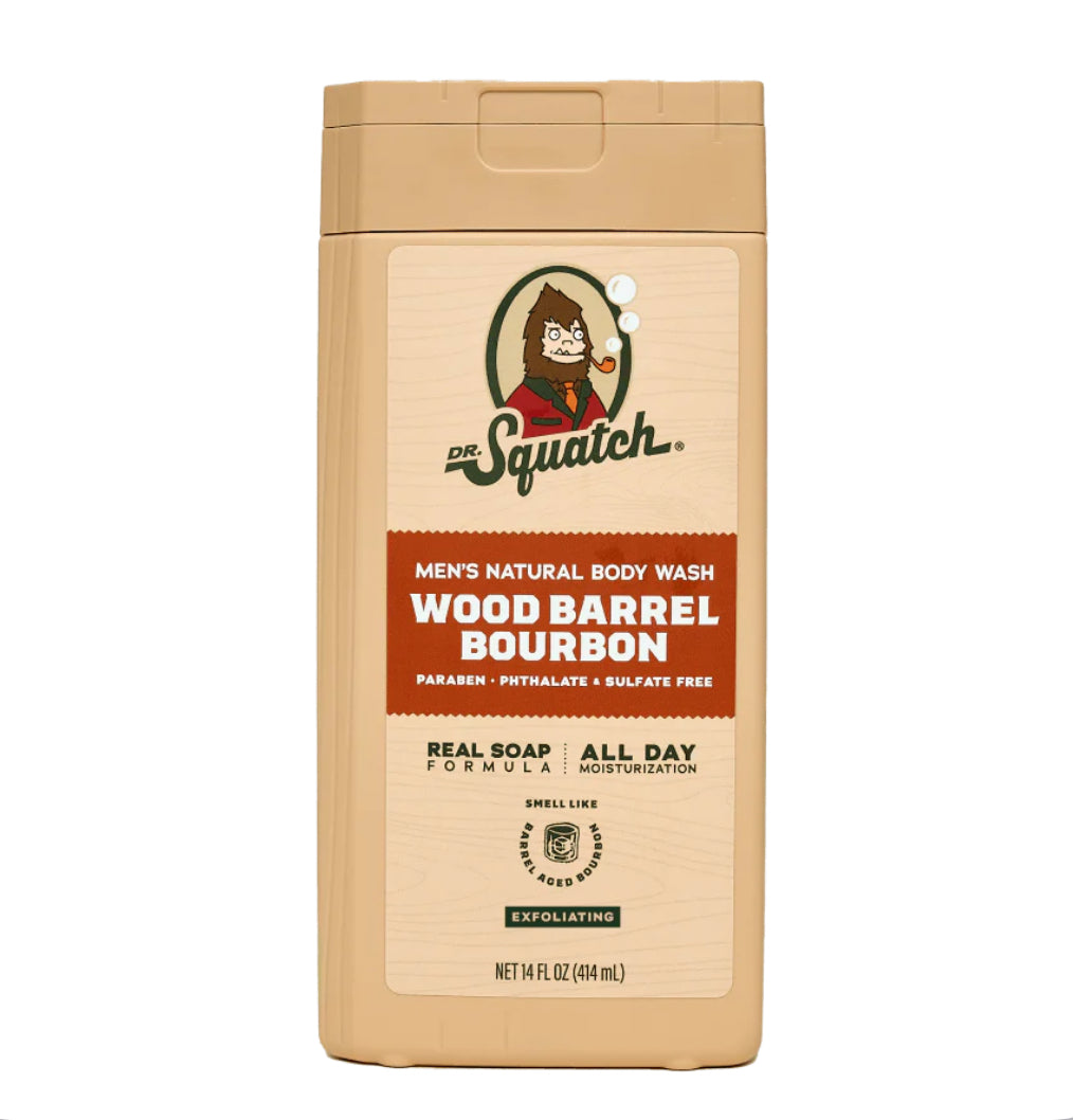 Dr. Squatch Men’s Natural Body Wash-Wood Barrel Bourbon