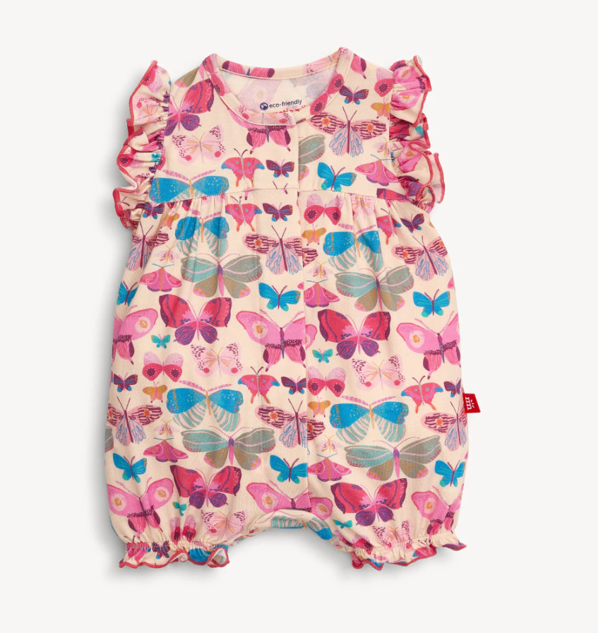 Magnetic Me All A-Flutter Modal Magnetic Ruffle Sleeve Romper
