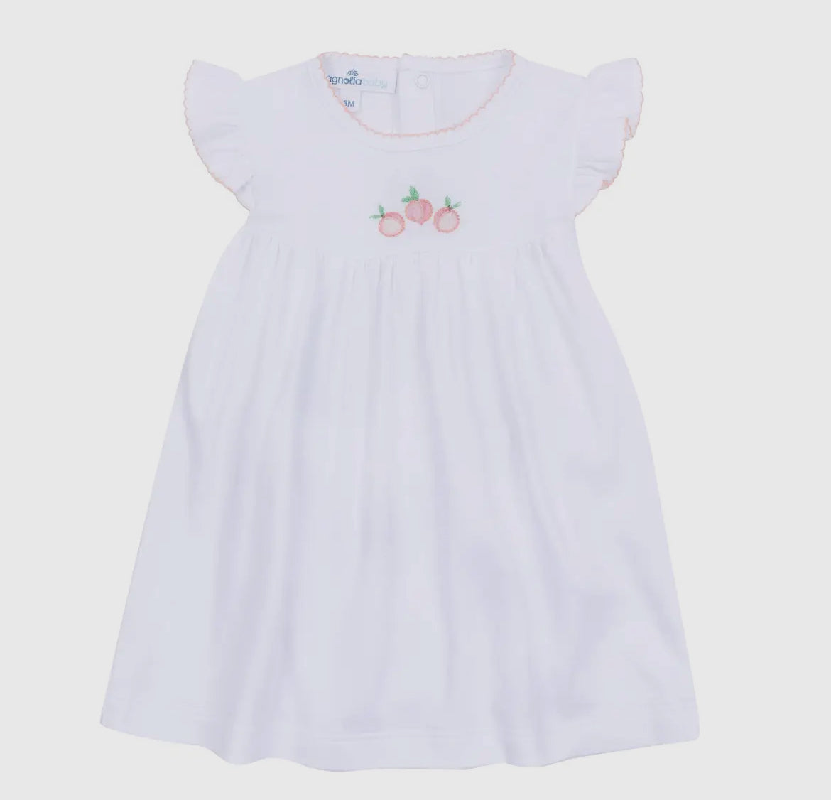 Magnolia Baby Summer Peaches Embroidered Dress