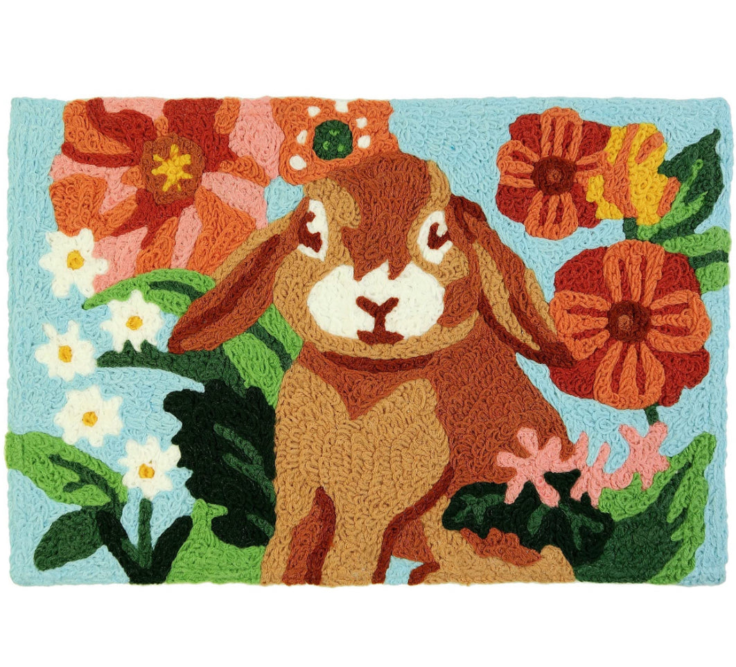 Jellybean Indoor/Outdoor Accent Rugs-Bunny Love