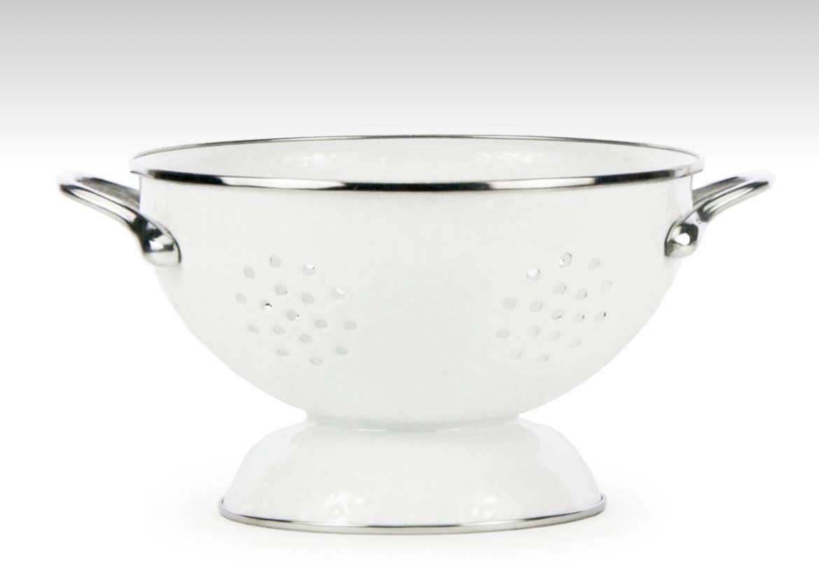 Golden Rabbit Home White Colander