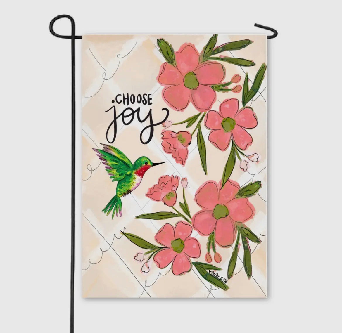 Baxter & Me Garden Flag-Choose Joy Hummingbird