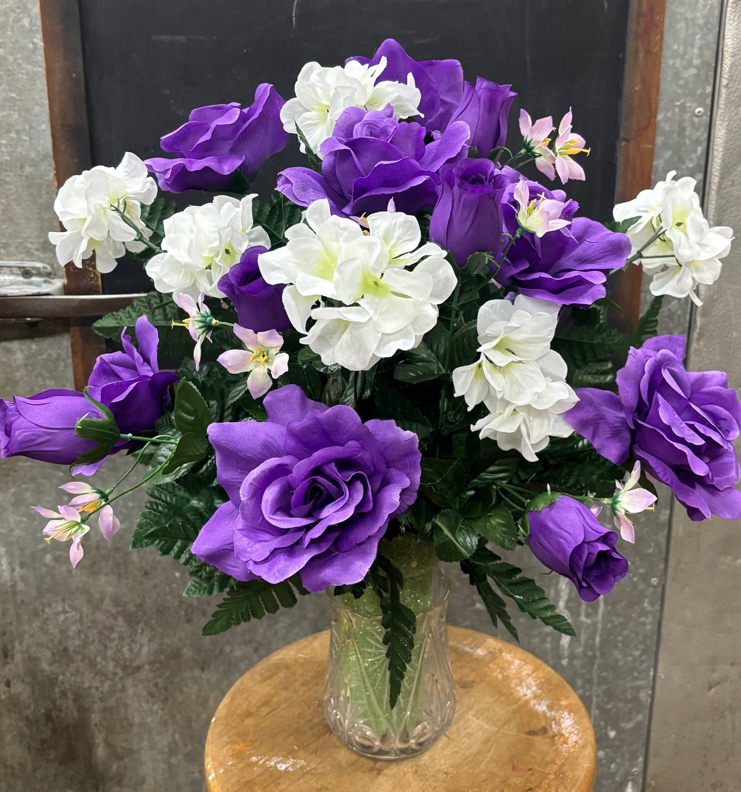 Purple Rose Vase Insert