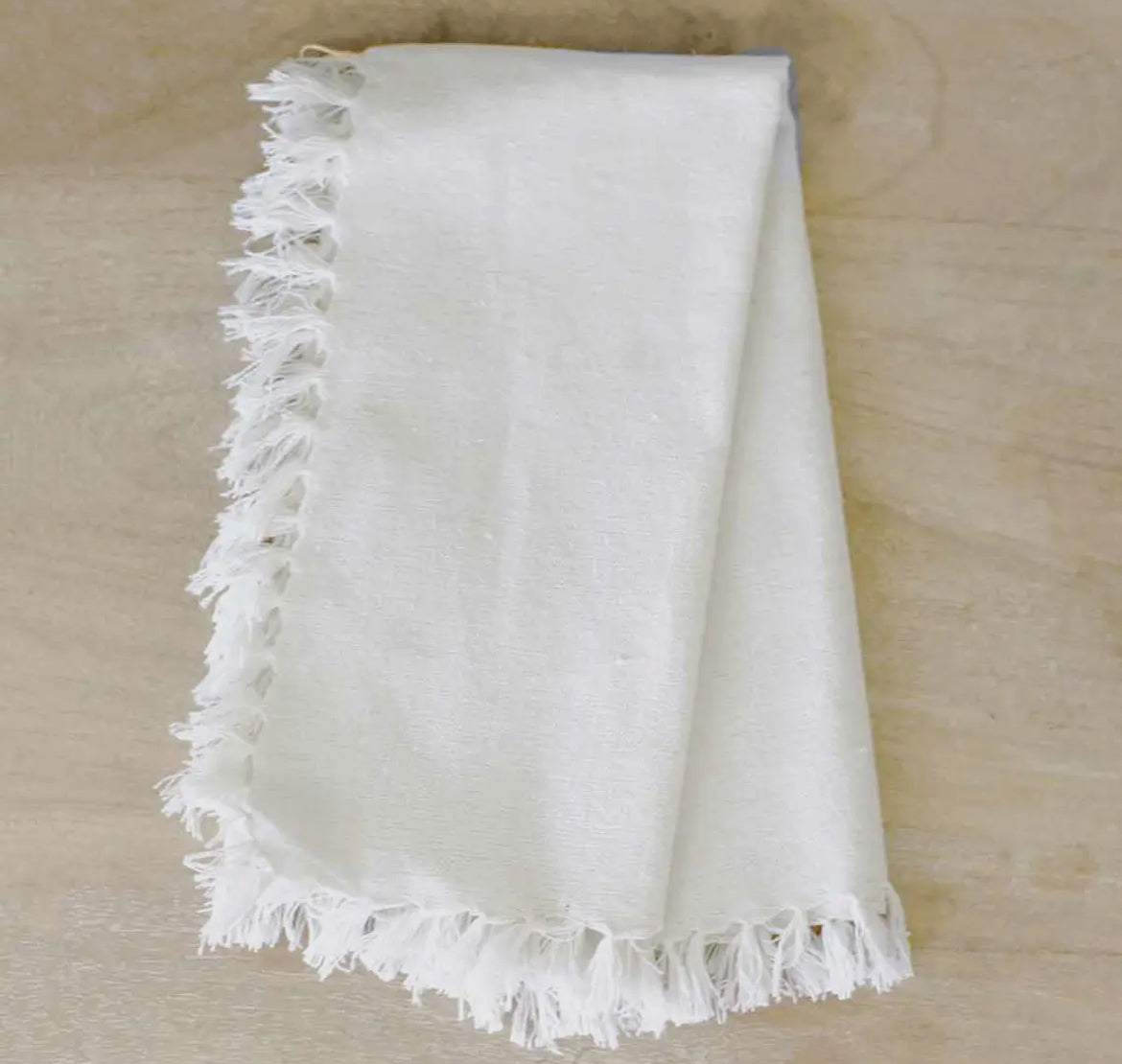 The Royal Standard Fringe Napkin-Soft White