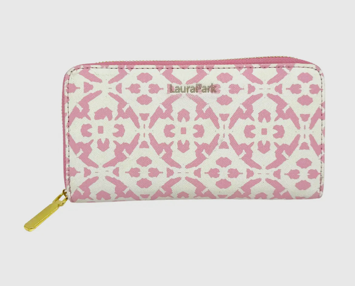 Laura Park Porto Tiles Blush Leather Wallet