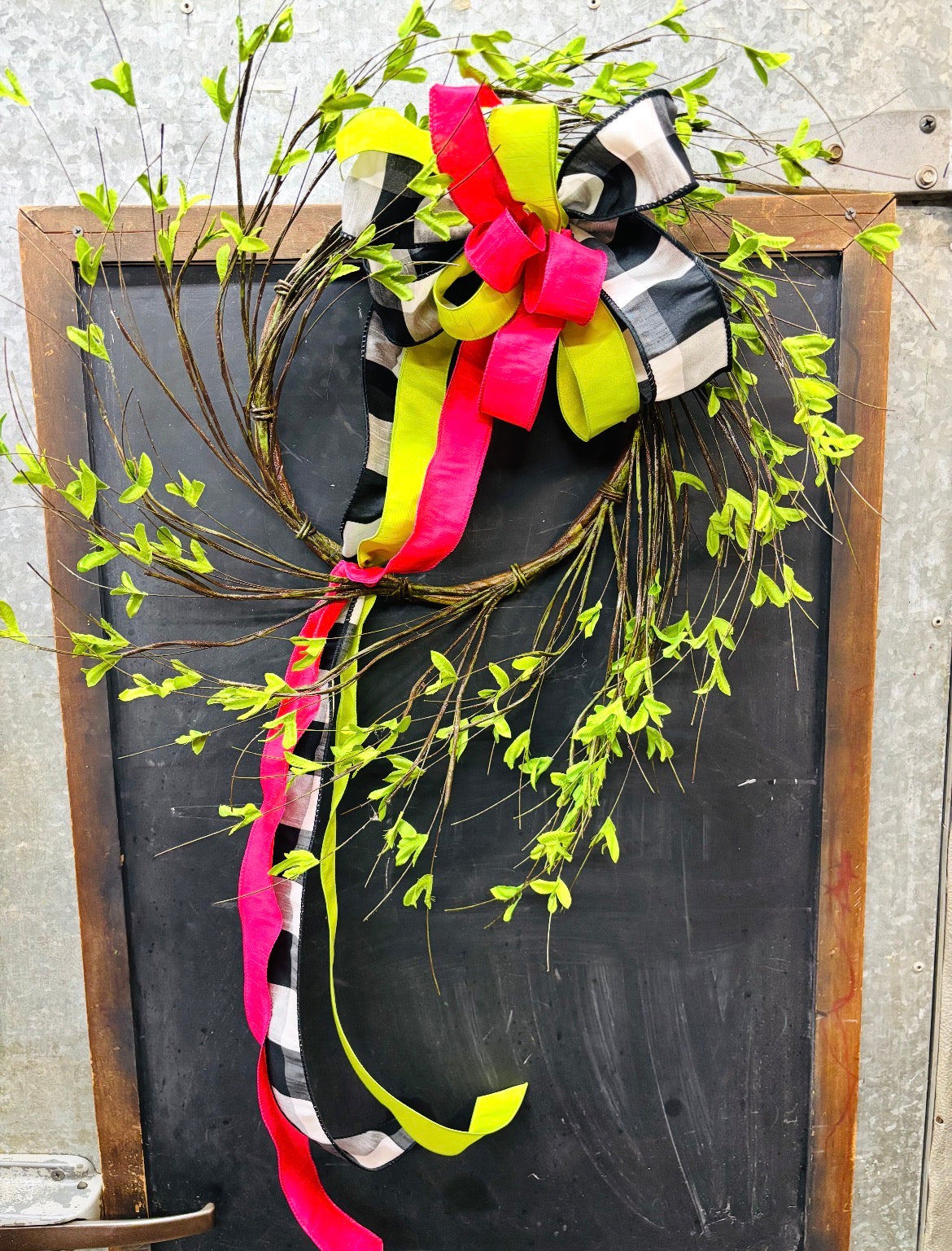 Twig Wreath With Bow