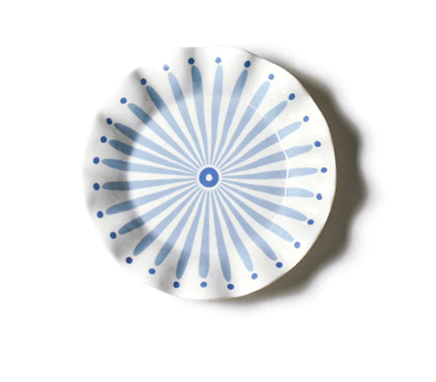 Coton Colors Iris Blue Burst Ruffle Salad Plate