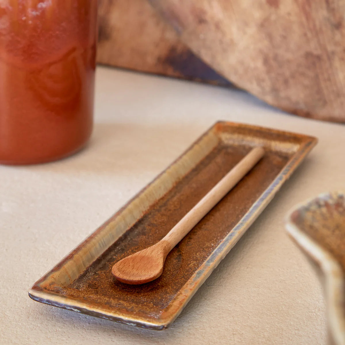 Costa Nova Poterie Spoon Rest-Mocha Brown