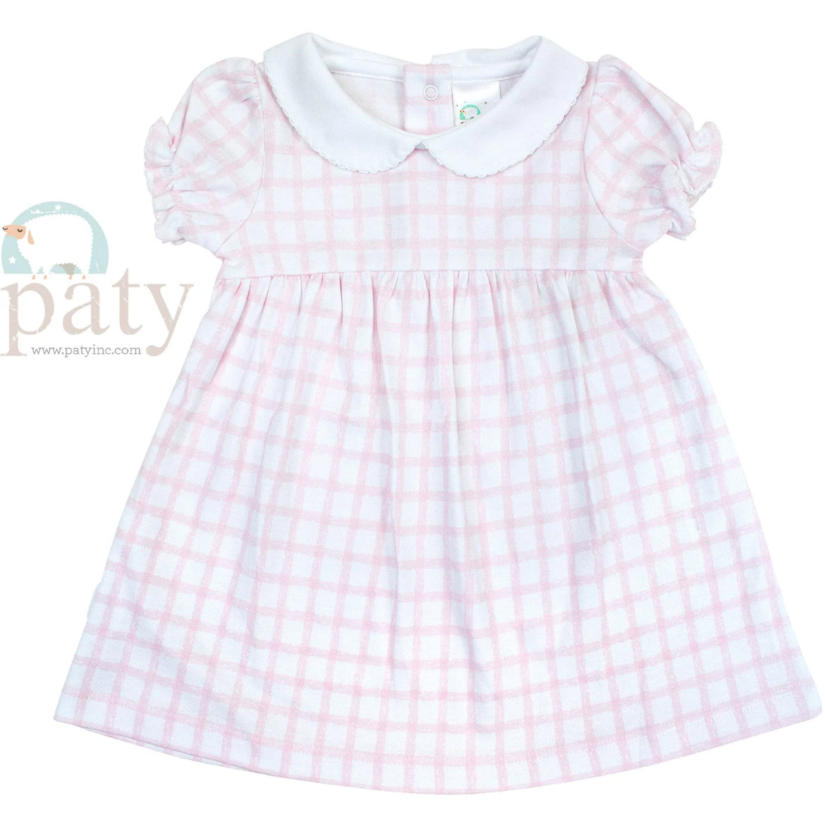 Paty Pima Dress With Collar-Pink Gingham (9 months)