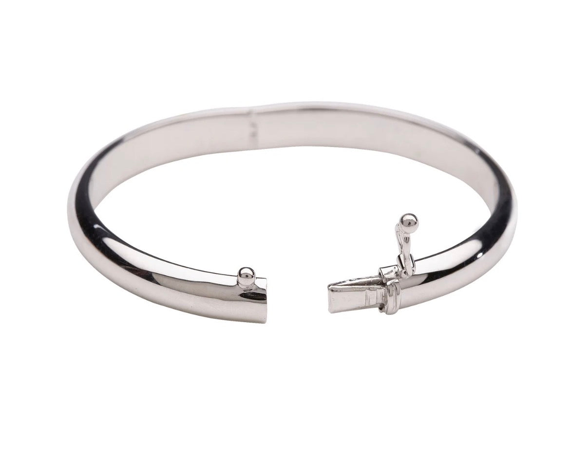 Cherished Moments Classic Sterling Silver Bangle Bracelet (0-12 months)